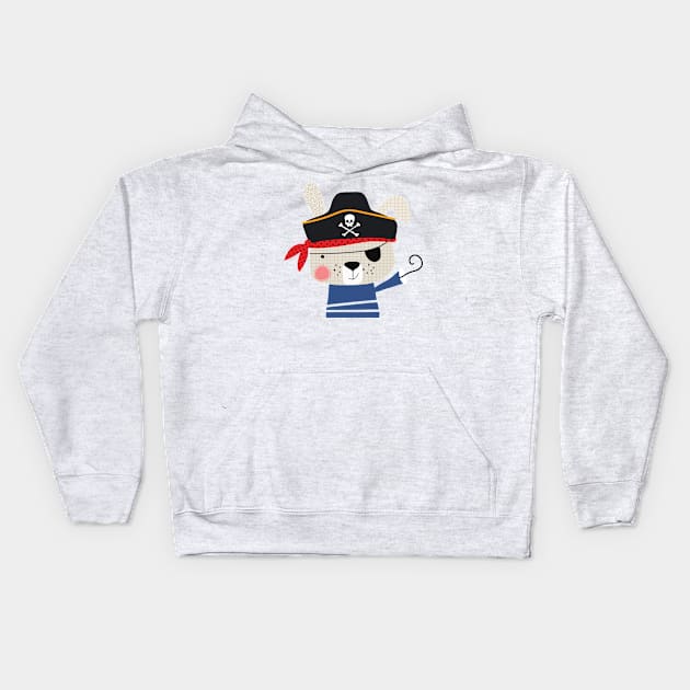 cute boy pirate Kids Hoodie by tfinn